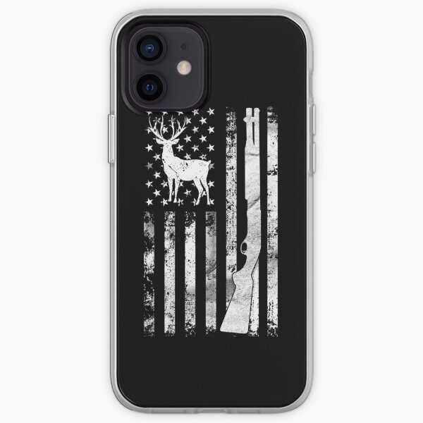Deer Hunting American Flag Design For Hunters | Hunting Gifts | Whitetail Deer Hunting | Hunting Gear for Men & Women iPhone Soft Case