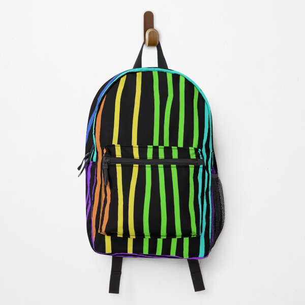 Item preview, Rainbow Hand Drawn Lines on Black 2 designed and sold by Whoopsidoodle.