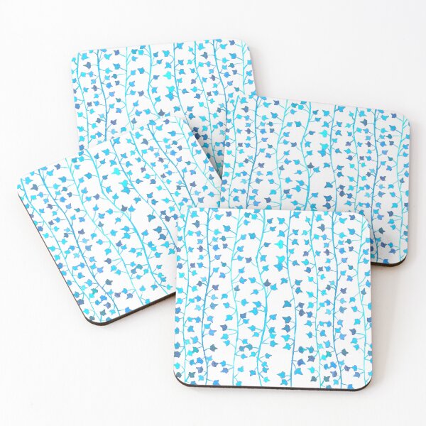 Item preview, Watercolor Vines Pattern - Cerulean Blue designed and sold by monitdesign.