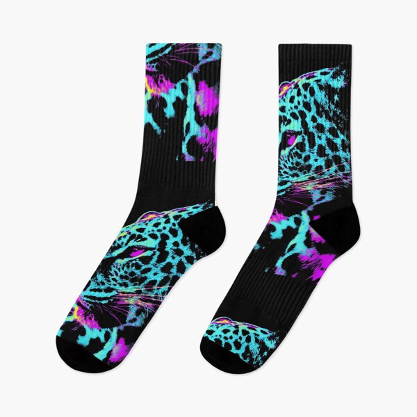 Item preview, Leopard Snow Leopard Blue and Pink designed and sold by Sabbaht.