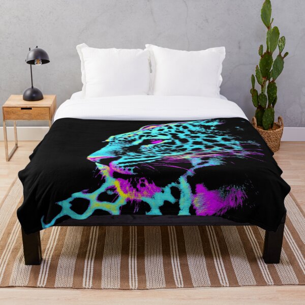Item preview, Leopard Snow Leopard Blue and Pink designed and sold by Sabbaht.