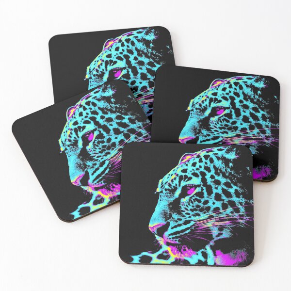 Item preview, Leopard Snow Leopard Blue and Pink designed and sold by Sabbaht.