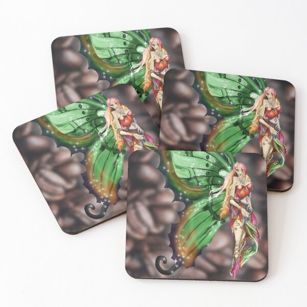 Item preview, Hada Fae Faery Café Verde Rojo Dama Mujer designed and sold by Stephanie Small.