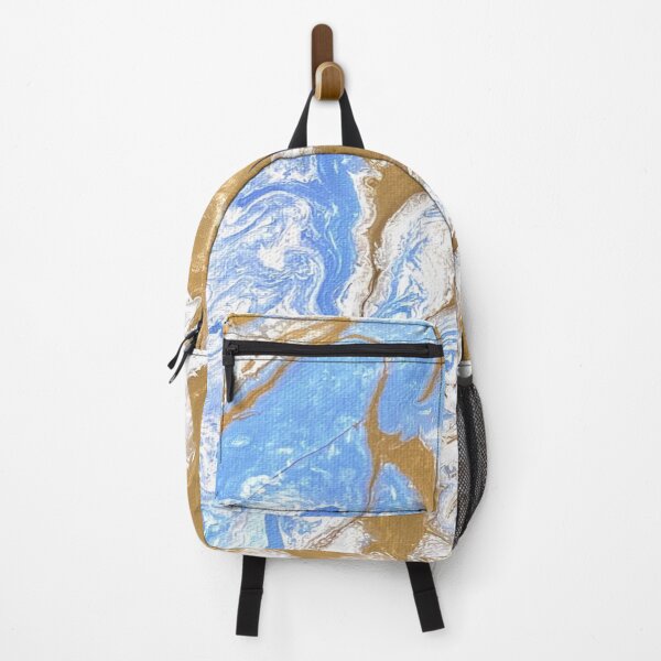 Item preview, White, Gold, and Blue Fluid Art designed and sold by Art-by-Liam.