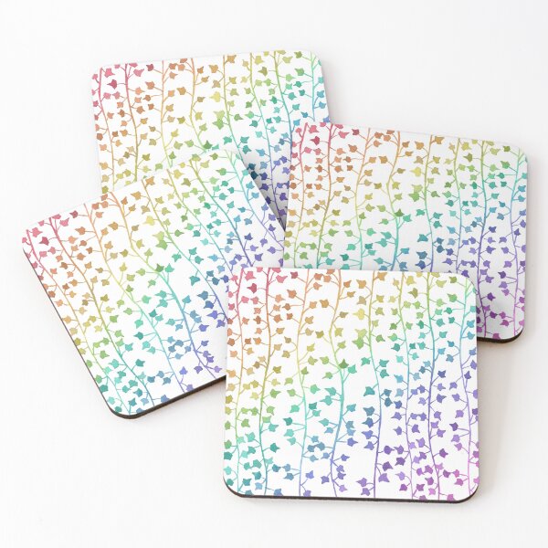 Item preview, Watercolor Rainbow Pastel Vines Pattern designed and sold by monitdesign.