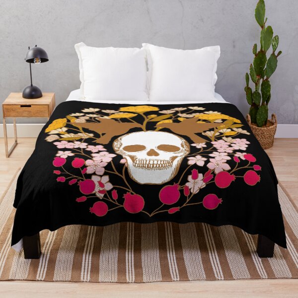 Item preview, The Garden of Skulls {Golden on Black} designed and sold by Cecilia Mok.