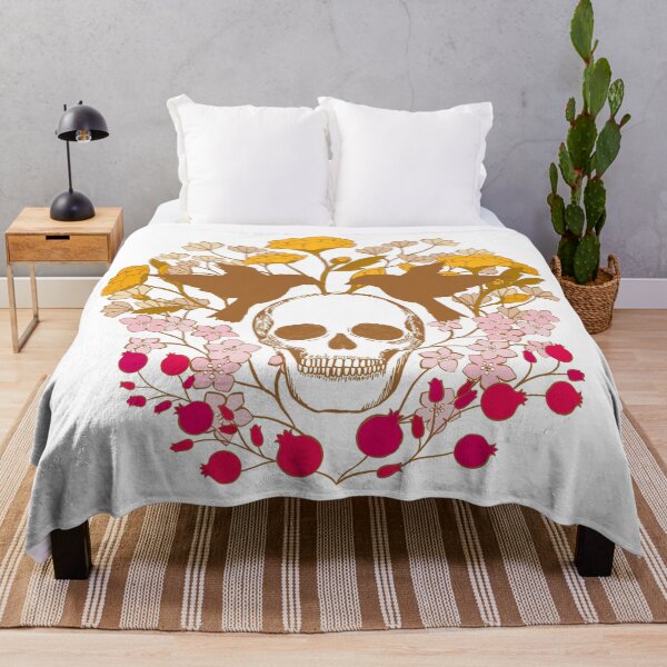 Item preview, The Garden of Skulls {Golden on White} designed and sold by Cecilia Mok.
