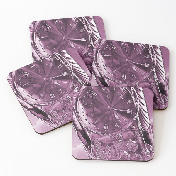 Item preview, Purple Glass Clock designed and sold by Korroby.