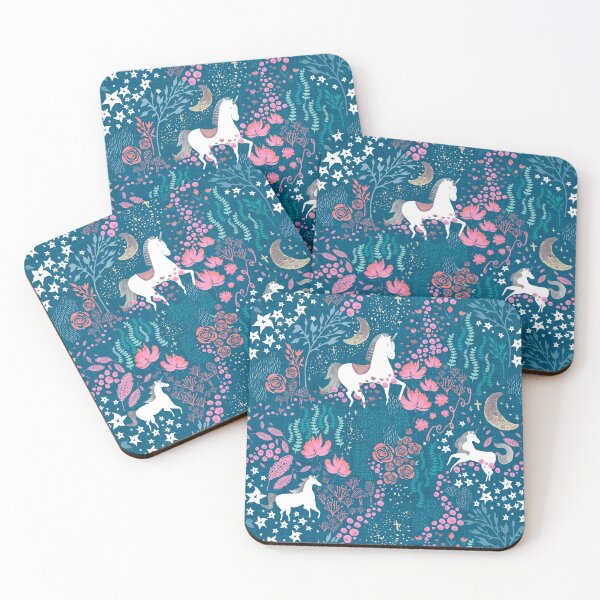 Item preview, Unicorn Fields - Pink and Blue designed and sold by deerfiorella.