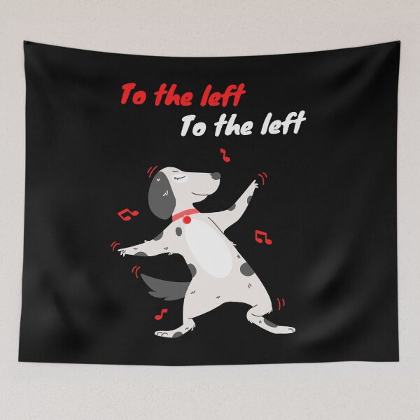 Item preview, To the left dancing dog designed and sold by To-the-T.