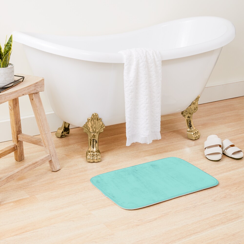 TIFFANY blue color Bath Mat