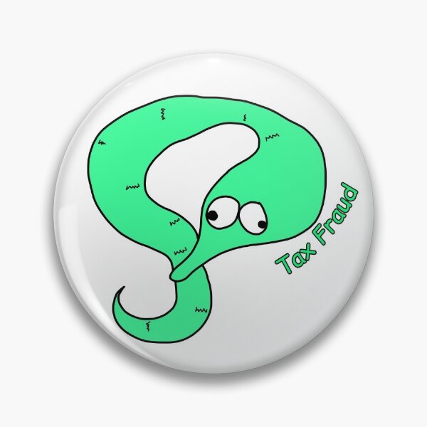 Item preview, Tax Fraud green worm on a string meme designed and sold by Unboltingcat.