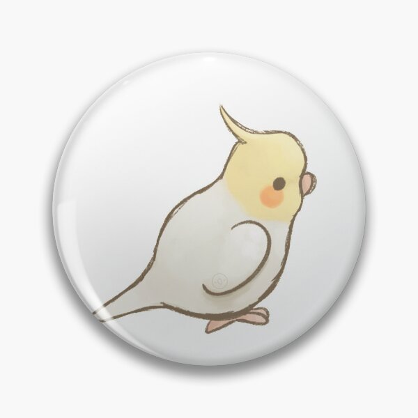 Item preview, cute lutino cockatiel designed and sold by birbify.