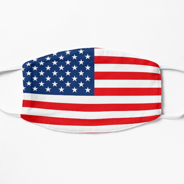 USA American Flag (Vibrant Colors) Flat Mask