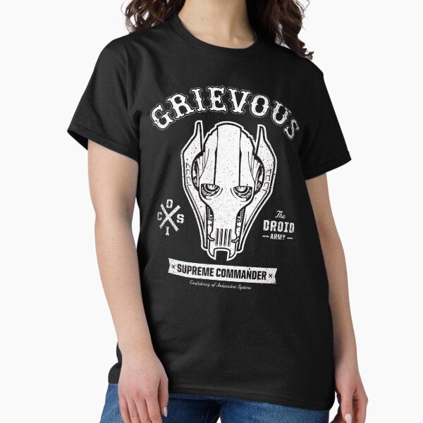 Vista previa del artículo con la obra «Camiseta de comandante Grievous, regalo para fanáticos, para hombres y mujeres, regalo de Halloween, Acción de Gracias, día de Navidad», diseñado y vendido por Relojoaria.