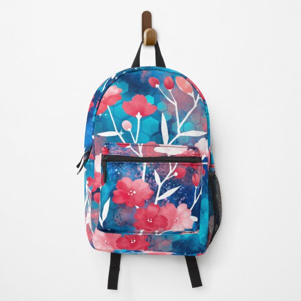 Item preview, Sakura Print red on blue designed and sold by arterialmotive.