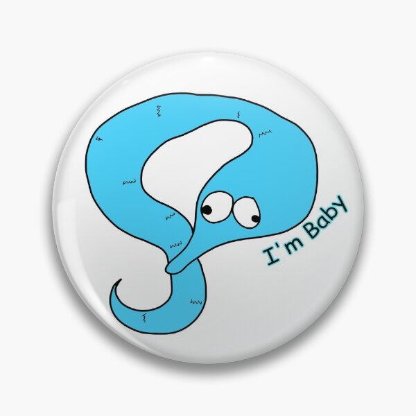 Item preview, Light Blue worm on a string is baby meme designed and sold by Unboltingcat.