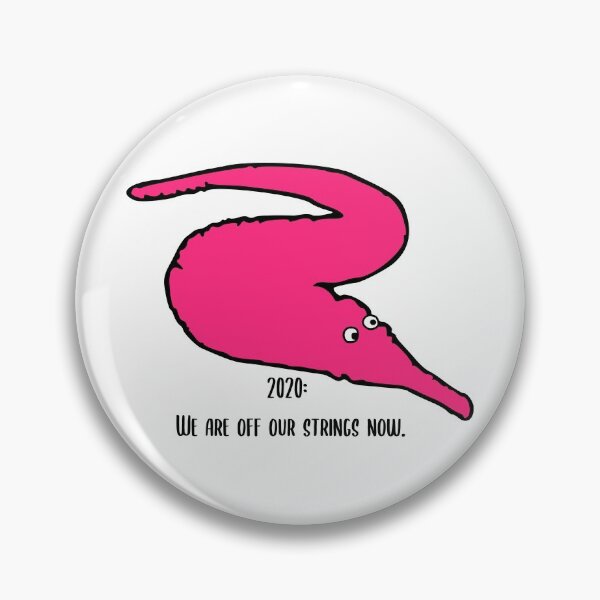 Item preview, 'We are Off Our Strings Now' Worm on a String in Hot Pink designed and sold by YLCDesigns.
