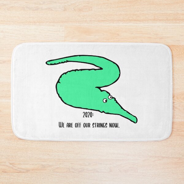 Item preview, 'We are Off Our Strings Now' Worm on a String in Green designed and sold by YLCDesigns.