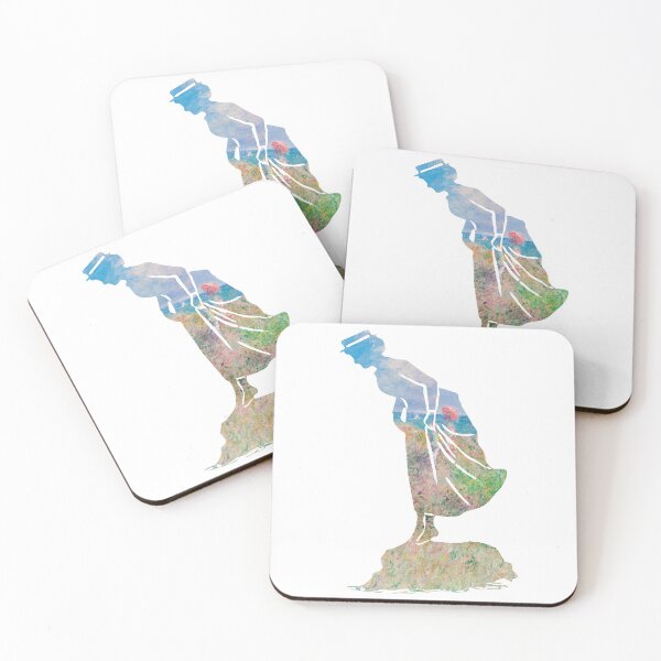 Item preview, Victorian watercolor beach silhouette designed and sold by creativecaileigh.