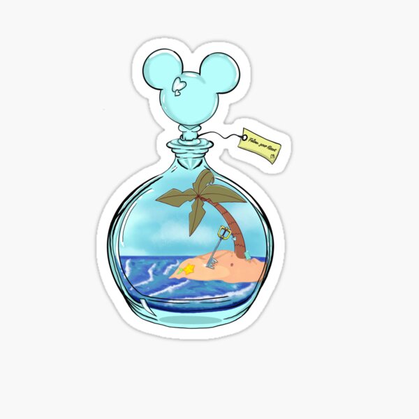 Vista previa del artículo con la obra «Destiny Island sigue tu corazón», diseñado y vendido por Nerdy-art-girl-.