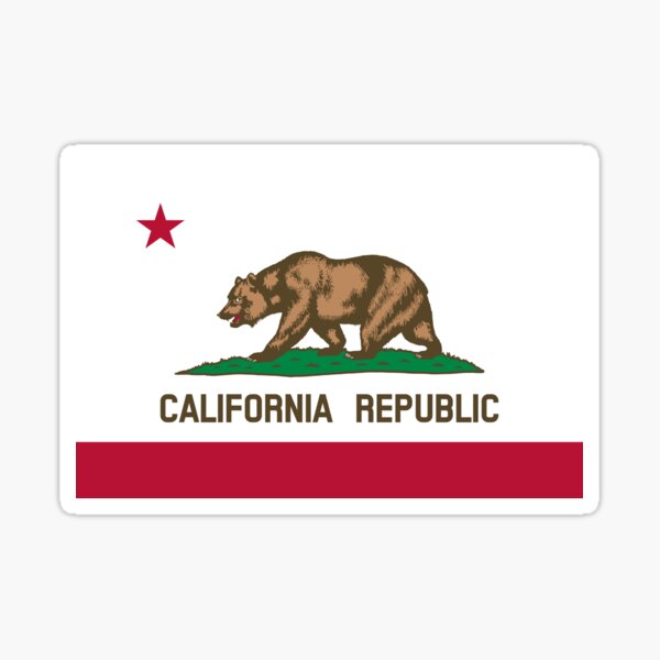 Flag of California Republic / CA / Cali / Californian Official State Flag (USA) Sticker