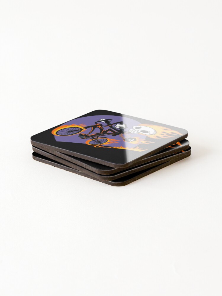 Thumbnail 4 of 5, Coasters (Set of 4), Little Rider designed and sold by SpaceRockLab.