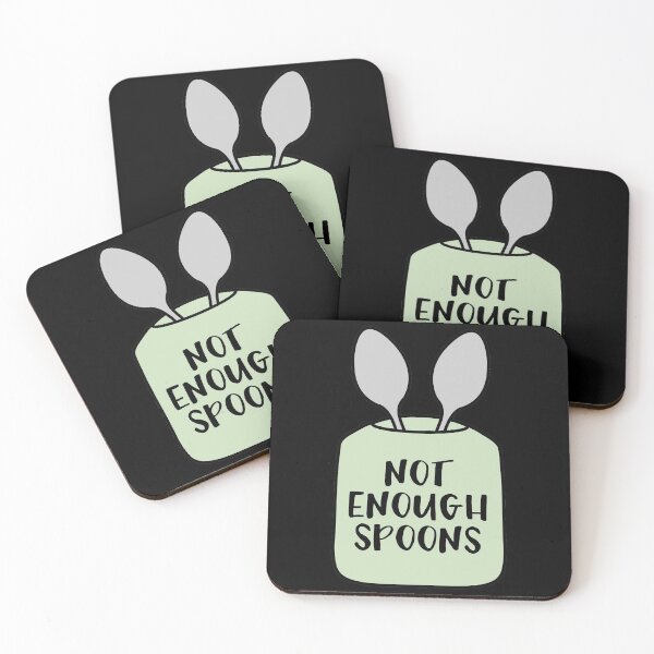 Item preview,  Not Enough Spoons - Hand Illustrated Visual of Spoon Theory - Alternative To Awareness Ribbons - Dusty Green designed and sold by NotEnoughSpoons.