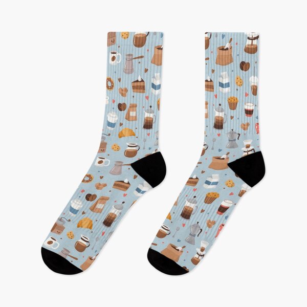 Item preview, Cute Coffee Shop Pattern Shirt designed and sold by Mexikawaii.