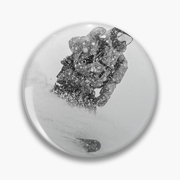 Item preview, B&W Powder Skier // Snowy Colorado Backcountry Skiing designed and sold by catbyrdcolorado.