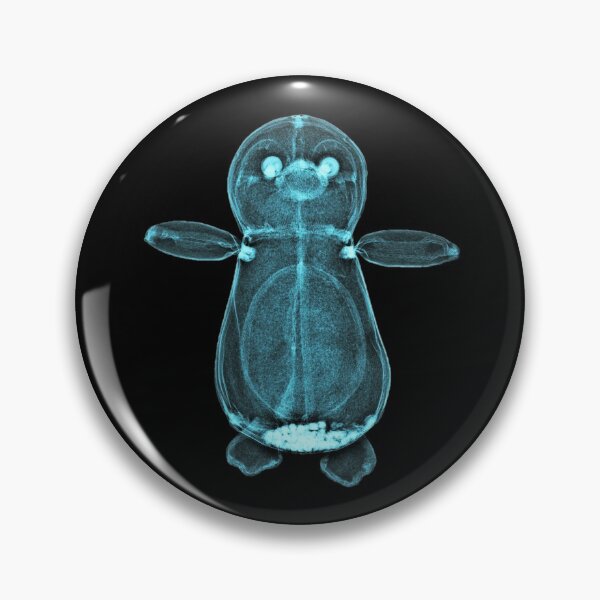 Item preview, Xray of Penguin Stuffed Animal, Blue Glow on Black designed and sold by xrayjessie.