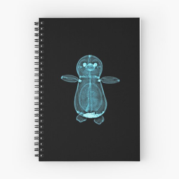 Item preview, Xray of Penguin Stuffed Animal, Blue Glow on Black designed and sold by xrayjessie.
