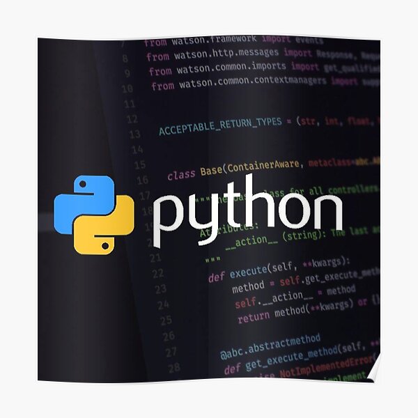 "python language" Poster for Sale by sourav1993 | Redbubble