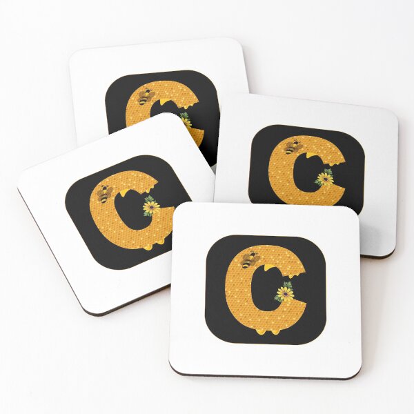 Item preview, Alphabet C Honeycomb Bee designed and sold by Fas Designs.