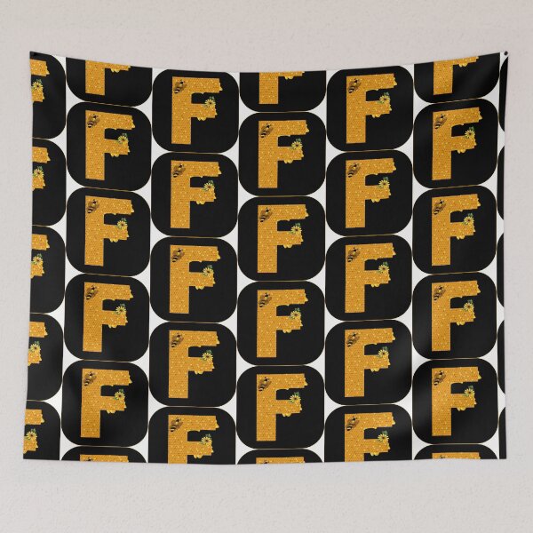 Item preview, Alphabet F Honeycomb Bee designed and sold by Fas Designs.