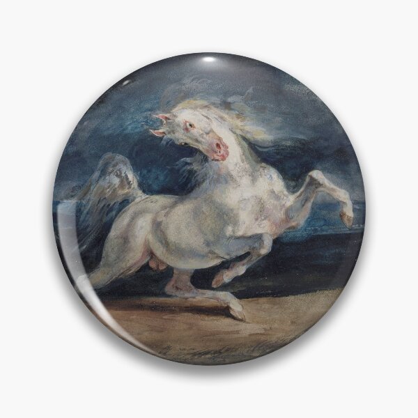 Item preview, Horse Frightened by a Thunderstorm by Eugène Delacroix 1829 designed and sold by covenapparel.