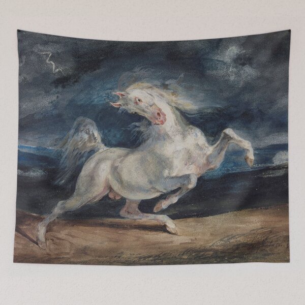 Item preview, Horse Frightened by a Thunderstorm by Eugène Delacroix 1829 designed and sold by covenapparel.
