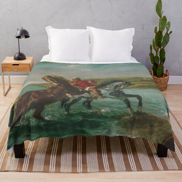 Item preview, Horses Coming Out of the Sea by Eugène Delacroix Famous Painting designed and sold by covenapparel.