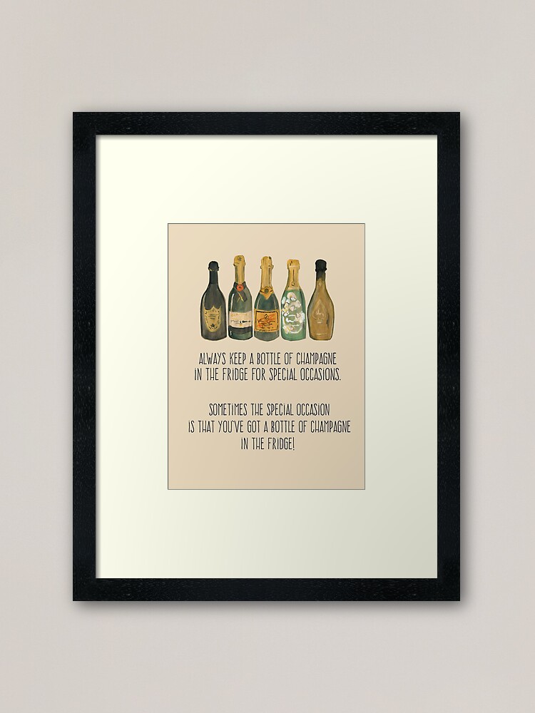 Alternate view of Always Keep Champagne In The Fridge Framed Art Print