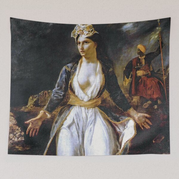 Item preview, Greece on the Ruins of Missolonghi (La Grèce sur les ruines de Missolonghi) by Eugène Delacroix 1826 designed and sold by covenapparel.