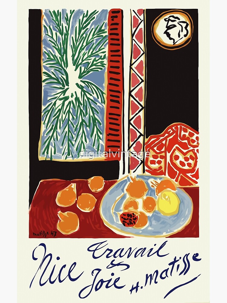 Disover Travail et Joie Work and Joy Pomegranates Nice France Henri Matisse Premium Matte Vertical Poster
