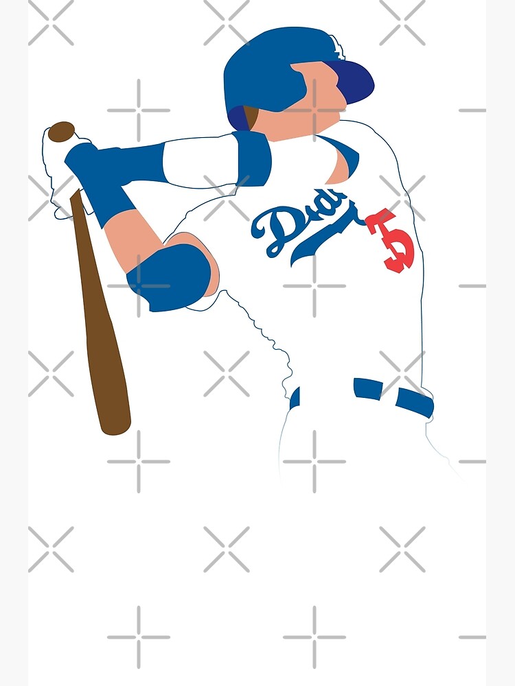 Cody Bellinger Baseball Player Illustration Printed Card / 