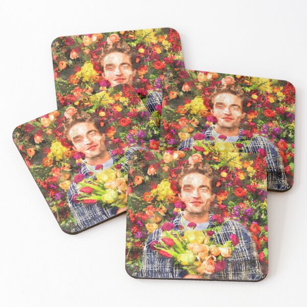 Item preview, Robert Pattinson Flowers watercolor designed and sold by ansleysasser.