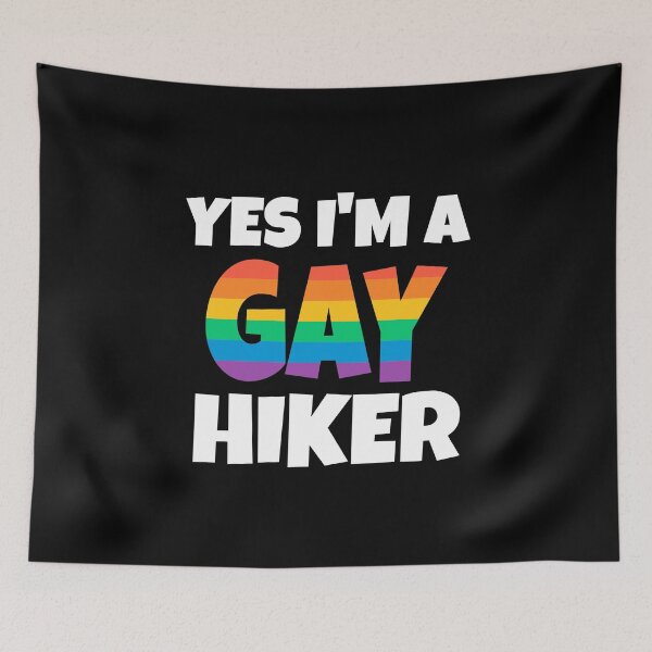 Item preview, Rainbow Gay Hiker Sí, lo soy designed and sold by razvigod.