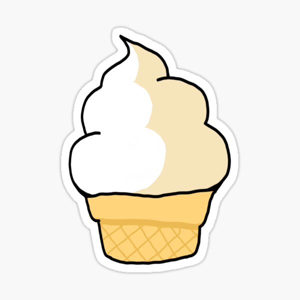 Vista previa del artículo con la obra «Cono de helado de vainilla», diseñado y vendido por VanillaShanila.
