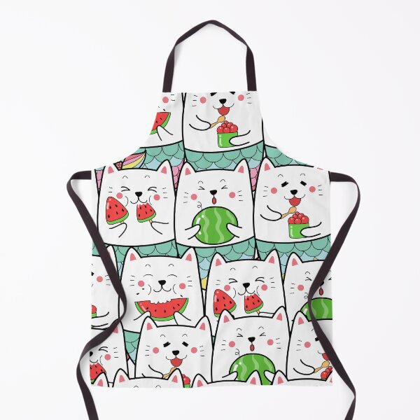 Item preview, Cartoon Mermaid Cats Eating Watermelon designed and sold by Vector Scout Lab.
