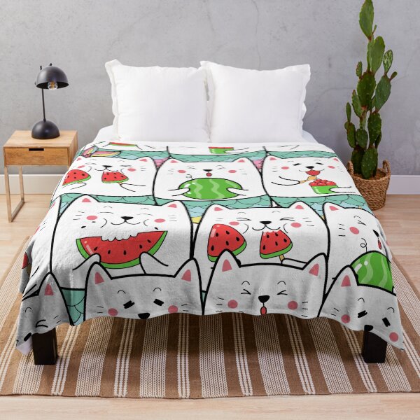 Item preview, Cartoon Mermaid Cats Eating Watermelon designed and sold by Vector Scout Lab.