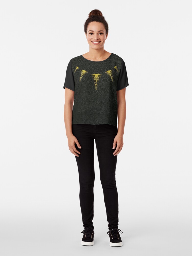 Alternate view of Wakanda Forever (Gold) Chiffon Top