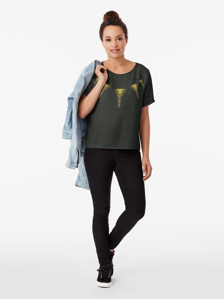 Alternate view of Wakanda Forever (Gold) Chiffon Top