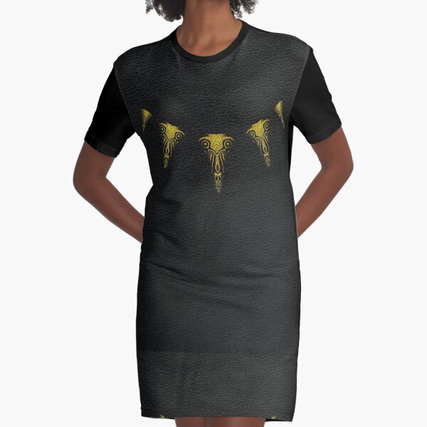 Wakanda Forever (Gold) Graphic T-Shirt Dress